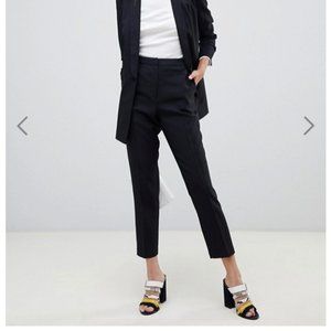 ASOS DESIGN Ankle Grazer Straight Pant in Black